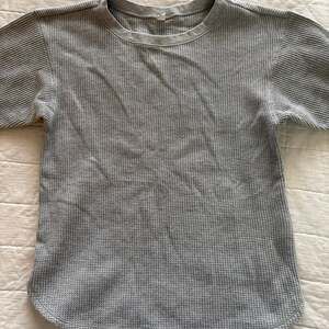 Waffle Crew Neck Quarter-Sleeve T-Shirt